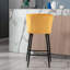 Lauterbach Upholstered Counter Stool with Metal Frame-1542462971