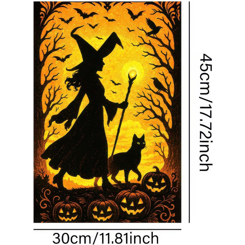Polyester Halloween 12 po x 18 po Halloween