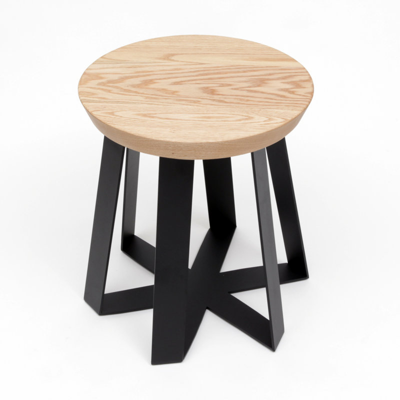 ARS Accent Stool, Black, Oak
