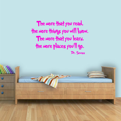 Adhésif décoratif « the more you read » more things you seuss