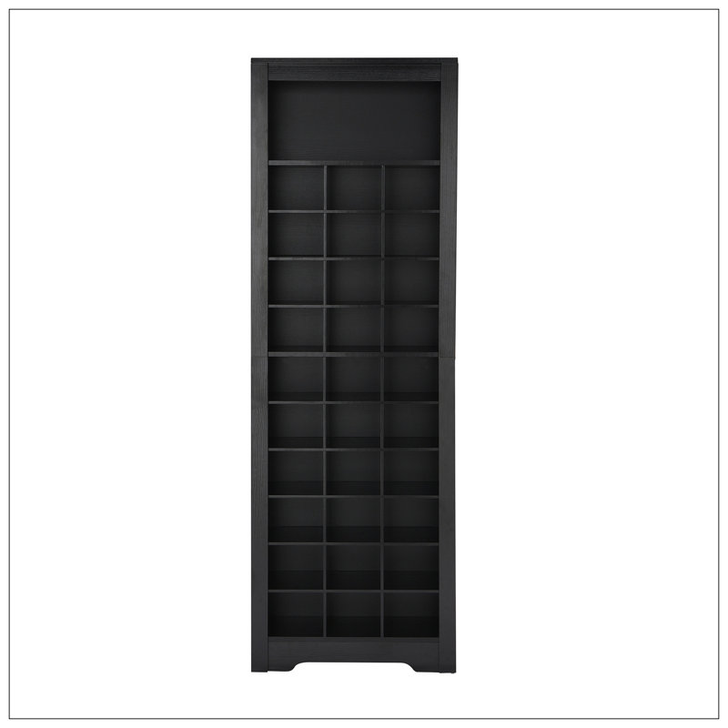 Stylish Design 30 Shoe Cubby Console, Contemporary Shoe Cabinet With Multiple Storage Capacity, Free Standing Tall Cabinet With Versatile Use For Hallway,  Bedroom