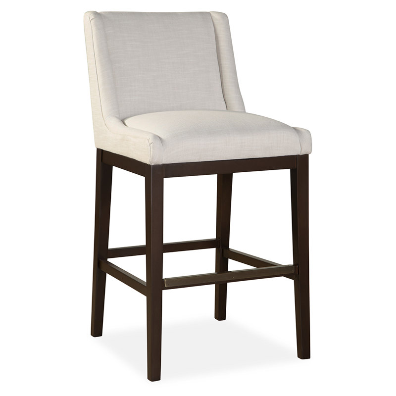 Upholstered Bar Stool with Solid Wood Frame, Bliss