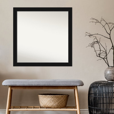 Miroir mural de salle de bain noir non biseauté 21 po x 27 po Avon