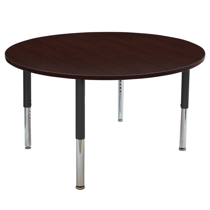 Table d'activité avec pieds réglables La Madera, Érable / noir, H 31,5 po x L 48 po x l 48 po, Super