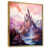 Toile avec cadre flottant or