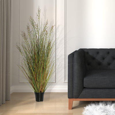 Herbe artificielle en plastique vert et brun 60 po en PVC 60 po
