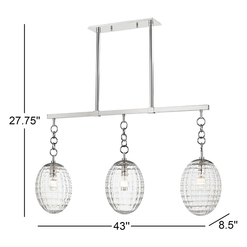 Venice 3 - Light Pendant, Polished Nickel