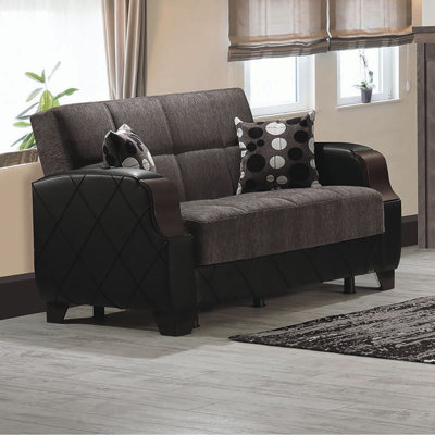 Causeuse convertible avec rangement Primenest Marabella, gris