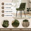 Tufted Velvet Dining Chair with Curved Back and Metal Legs, Set of 2-913357384