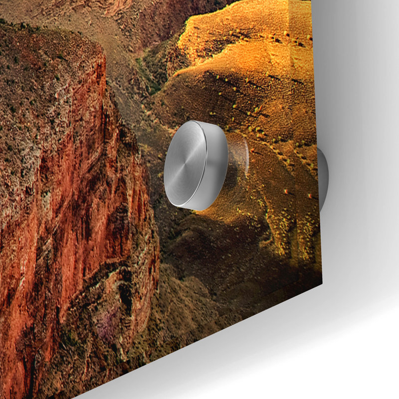 Art mural en verre épique «Canyon Sunset 6» par David Drost, 36 po x 24 po, H 24 po x l 36 po