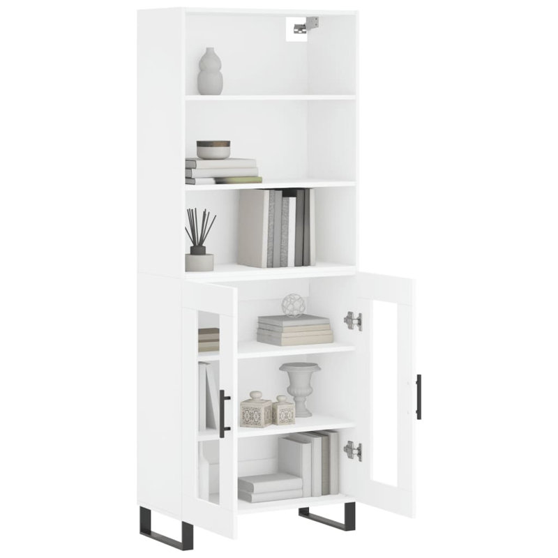 Aretzy 180cm H x 70cm W Bookcase, White