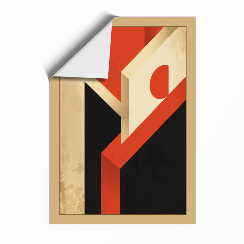 Depth Geometric - Framed Print, A4 - 29.7 x 21.0 cm, White