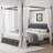 Artevious Upholstered Metal Canopy Storage Bed-234378577-234378580