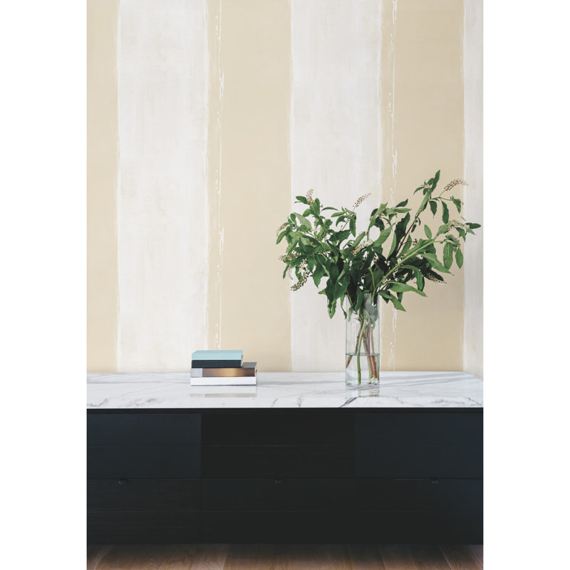 Striped Wallpaper Double Roll, Desert Sun