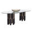 Oval Glass Dining Table