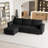 Corduroy 3-Seat Couch Modular Small Sofa, Comfy Upholstered Sofa For Living Room, Apartment, Office-1803191308