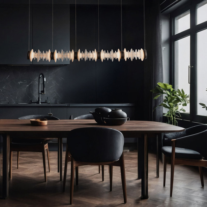 Cairn Linear LED Pendant - White, Oil Rubbed Bronze