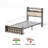 Twin Bed Frames, Led Headboard, Storage Function, Charging Station, Solid And Stable, Easy Assembly