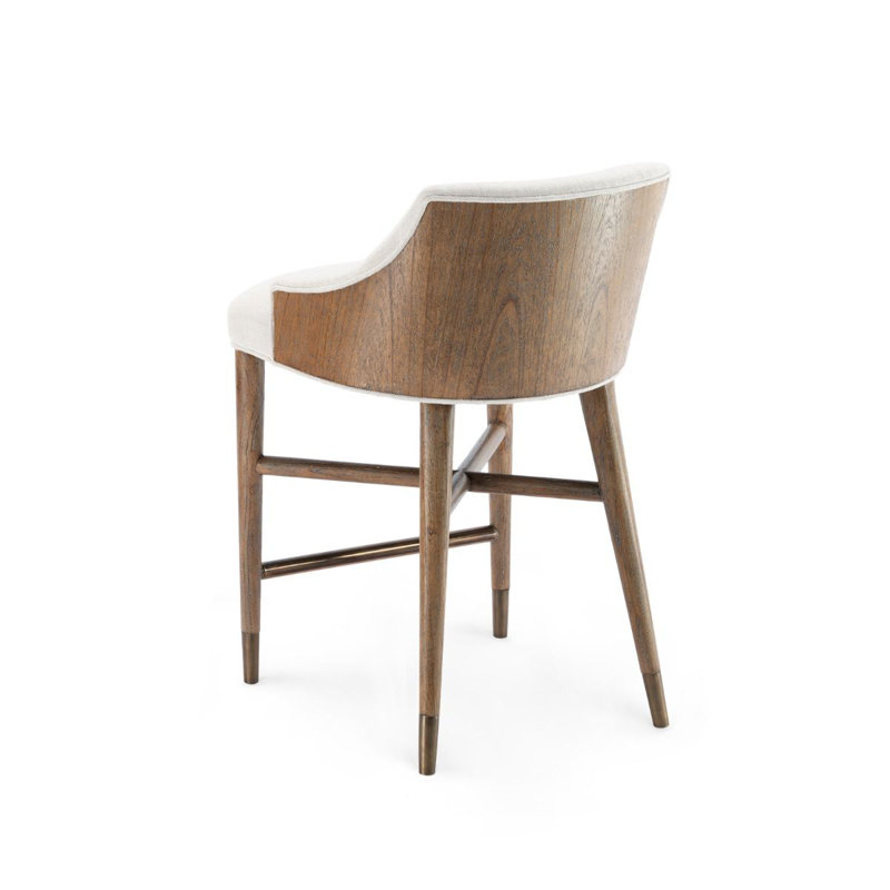 Orion Upholstered Bar Stool with Solid Wood Frame