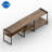 TV Stand for TVs up to 78", Modern 3 Compartment TV Stand, Rustic Storage Media Console
