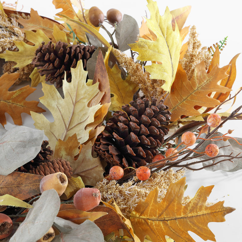 Faux Oak 30'' Wreath