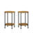 3 Piece Coffee Table and End Table Set with Storage Shelf for Living Room