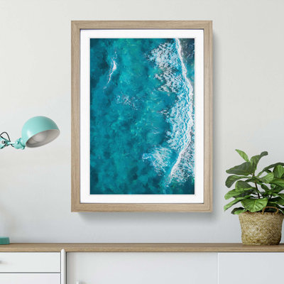 Waves in Brisbane Australia - Picture Frame Graphic Art Print