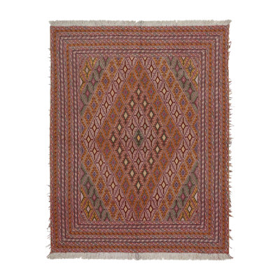 Rose Diamond Kilim 5'1" x 6'5"