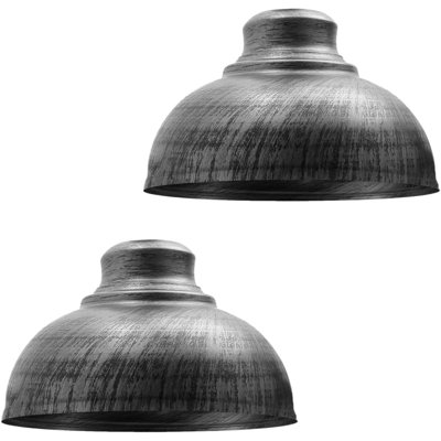 Ensemble de 2 luminaires suspendus rétro rétro avec abat-jour en métal, abat-jour en forme de cage incurvée et luminaire suspendu pour éclairage de cuisine E26