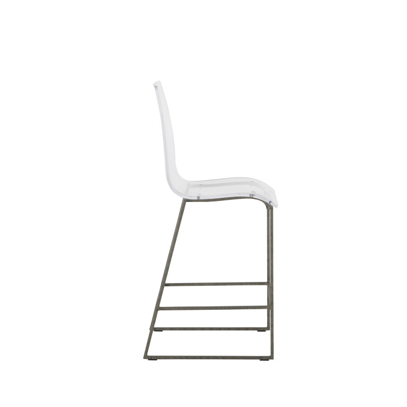 King Stool, Antique Silver, Counter Stool (24.75" Seat Height)