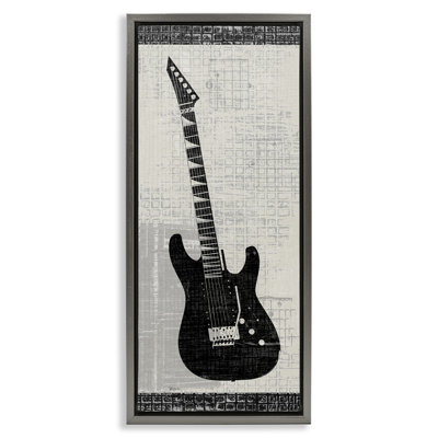 Art mural sur toile flottant à motif guitare électrique par Katrina Craven