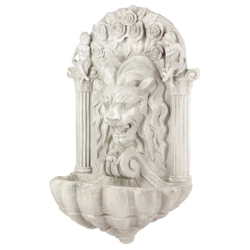 Fontaine sculpturale en résine lion