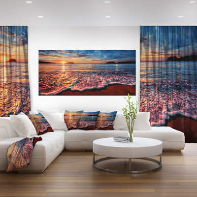 Reproduction de photo, "Peaceful Evening Beach", impression sur toile côtière