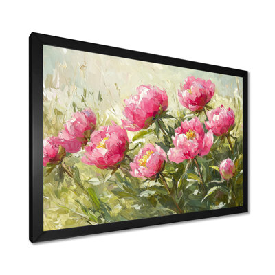 Imrie pivoines par le champ de printemps II - pivoines, art mural pour le salon