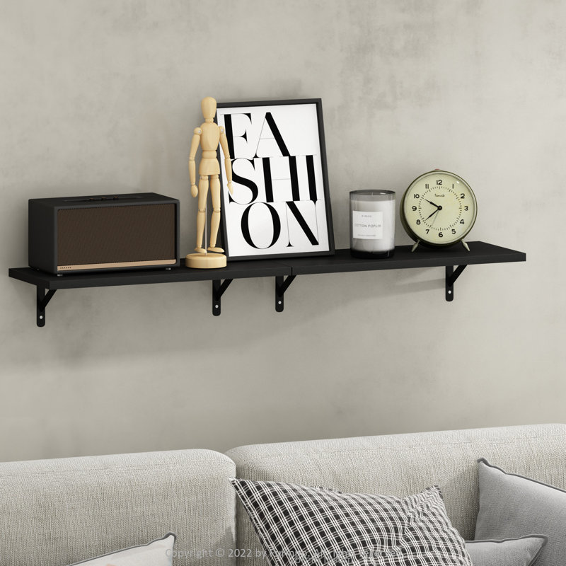 Authement Floating Shelf, Dark Espresso, 0.59" H x 23.62" W x 7.8" D