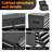 Five-drawer rolling tool storage cabinet with removable top toolbox, adjustable shelf
