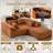 Cloudelle Boneless Modern Modular Couch Set,Cloud Sofa With 4 Pillows,Free Combination-422542178