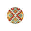 Tapis lavable multicolore à motif de losanges tissés-539271079
