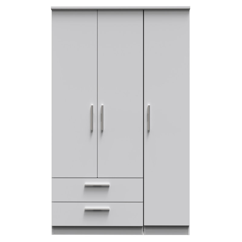 Borgeson Manufactured Wood Wardrobe, Grey Matt