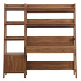 Modway Bixby 2-Piece Wood Office Desk and Bookshelf