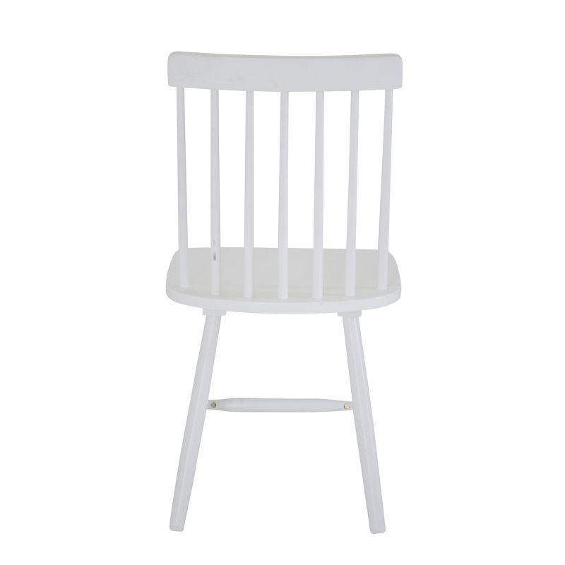 Crossett 45.5cm H Solid Wood Slat Back Side Chair, White