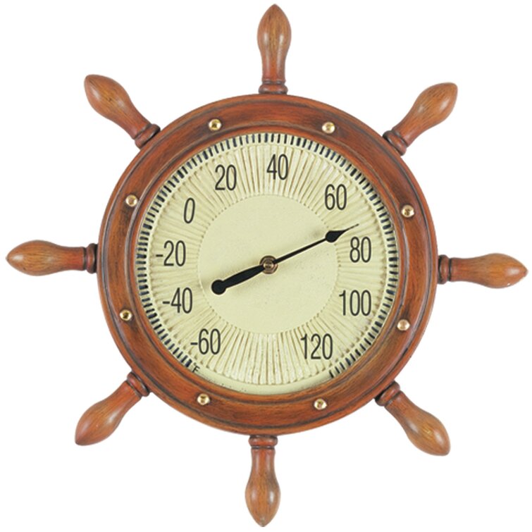 Pauley 'Old Captains Wheel Thermometer' Print