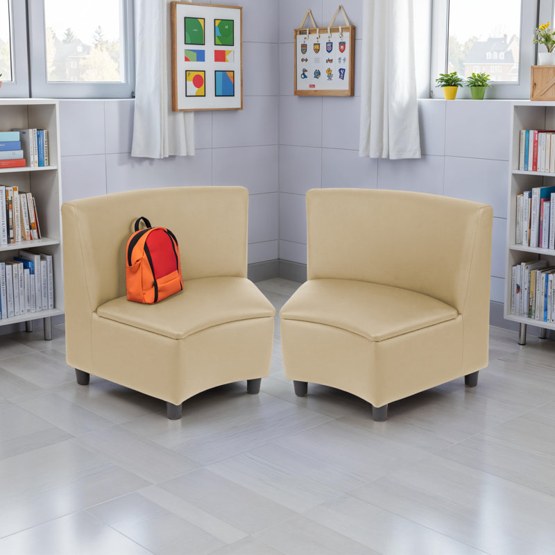 Kid Comfort Collective Modular Wedge Chairs, 2-Pack - Sand, Sand