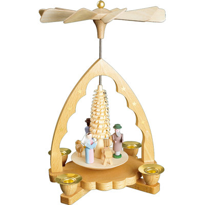 Pyramide beige à scènes richard glaesser crèche