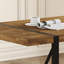 Ensemble de salle à manger rectangulaire en bois de style industriel moderne du milieu du siècle, 9 pièces, avec chaises en similicuir-131643603