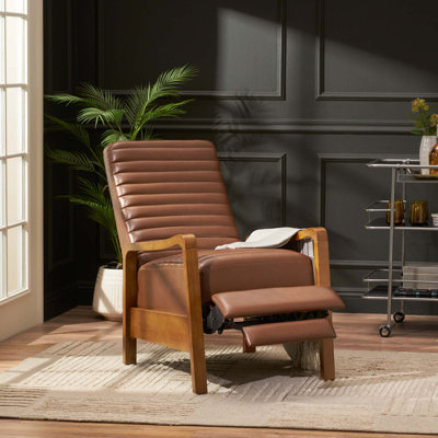 Fauteuil inclinable manuel en bois