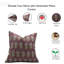 Coussin en lin fait à la main à motif artisanal Fab Divine Mormukut - 22 x 22 pouces-1674787632