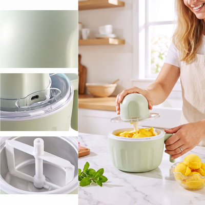 Détecteur de monoxyde de carbone, sorbetière rechargeable, portable, automatique, yogourt et sorbet maison, appareil à desserts DIY rechargeable par USB pour enfants
