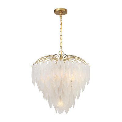 Boa 6-Light Chandelier in Warm Brass by Breegan Jane