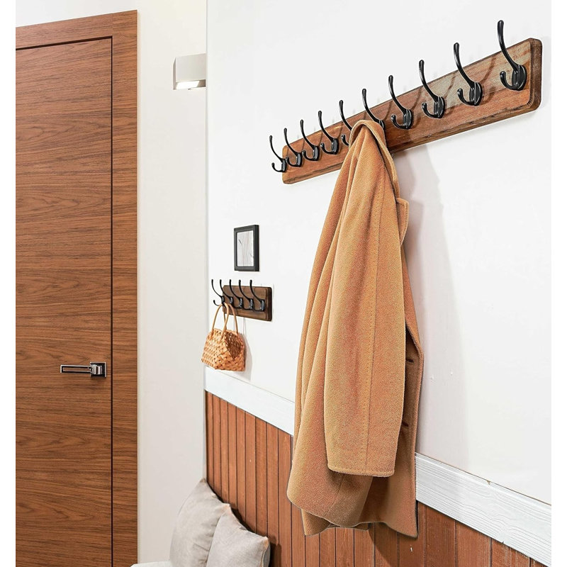 Steel Wall Hook, Black/Brown
